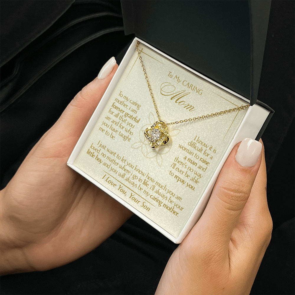 To My Mom - Beautiful Gift Set - Love Knot Necklace -MLK001