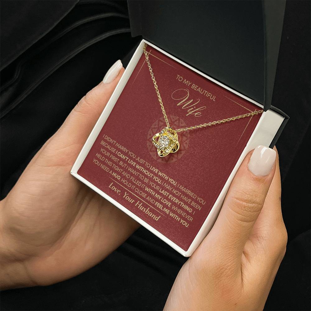 To My Wife - Beautiful Gift Set - Love Knot Necklace - WLKL008