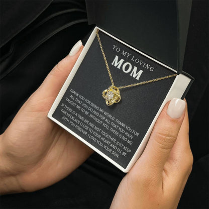 To My Mom - Beautiful Gift Set - Love Knot Necklace -MLK005