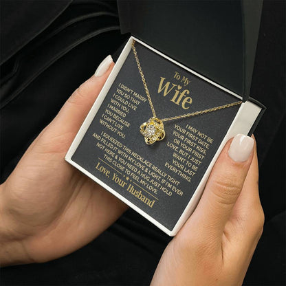 To My Wife - Beautiful Gift Set - Love Knot Necklace - WLKL010