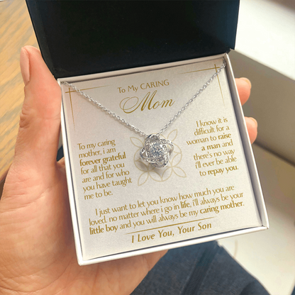 To My Mom - Beautiful Gift Set - Love Knot Necklace -MLK001