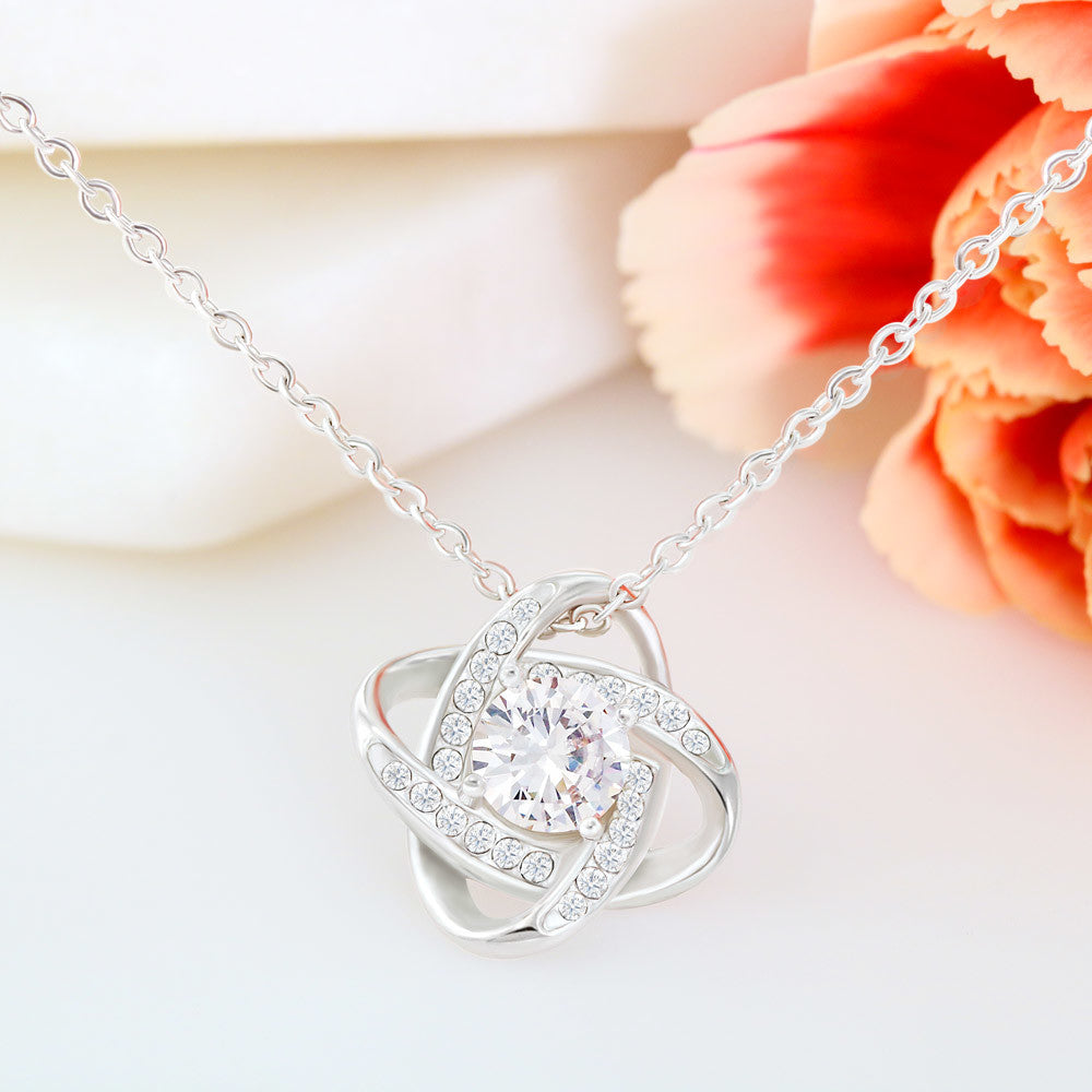 To My Daughter - Love Dad - Beautiful Gift Set - Love Knot Necklace -DLK006