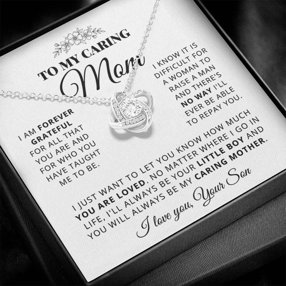 To My Mom - Beautiful Gift Set - Love Knot Necklace -MLK003