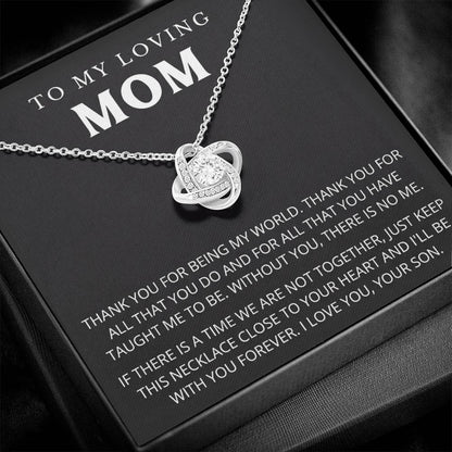 To My Mom - Beautiful Gift Set - Love Knot Necklace -MLK005