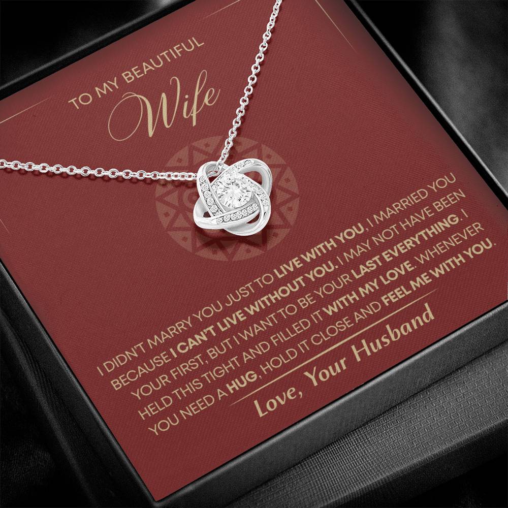 To My Wife - Beautiful Gift Set - Love Knot Necklace - WLKL008