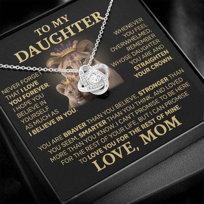 To My Daughter - Love Dad - Beautiful Gift Set - Love Knot Necklace -DLK015