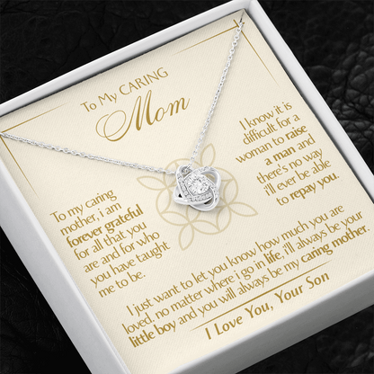 To My Mom - Beautiful Gift Set - Love Knot Necklace -MLK001