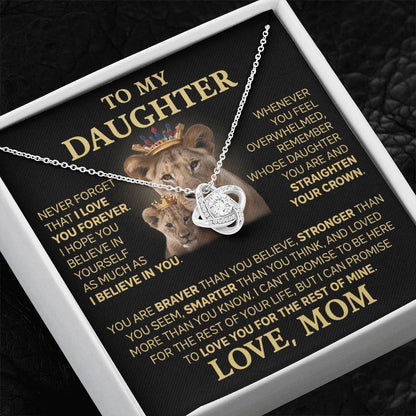 To My Daughter - Love Dad - Beautiful Gift Set - Love Knot Necklace -DLK015