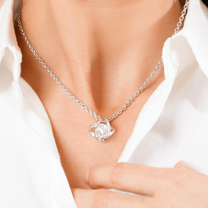 To My Daughter - Love Dad - Beautiful Gift Set - Love Knot Necklace -DLK004