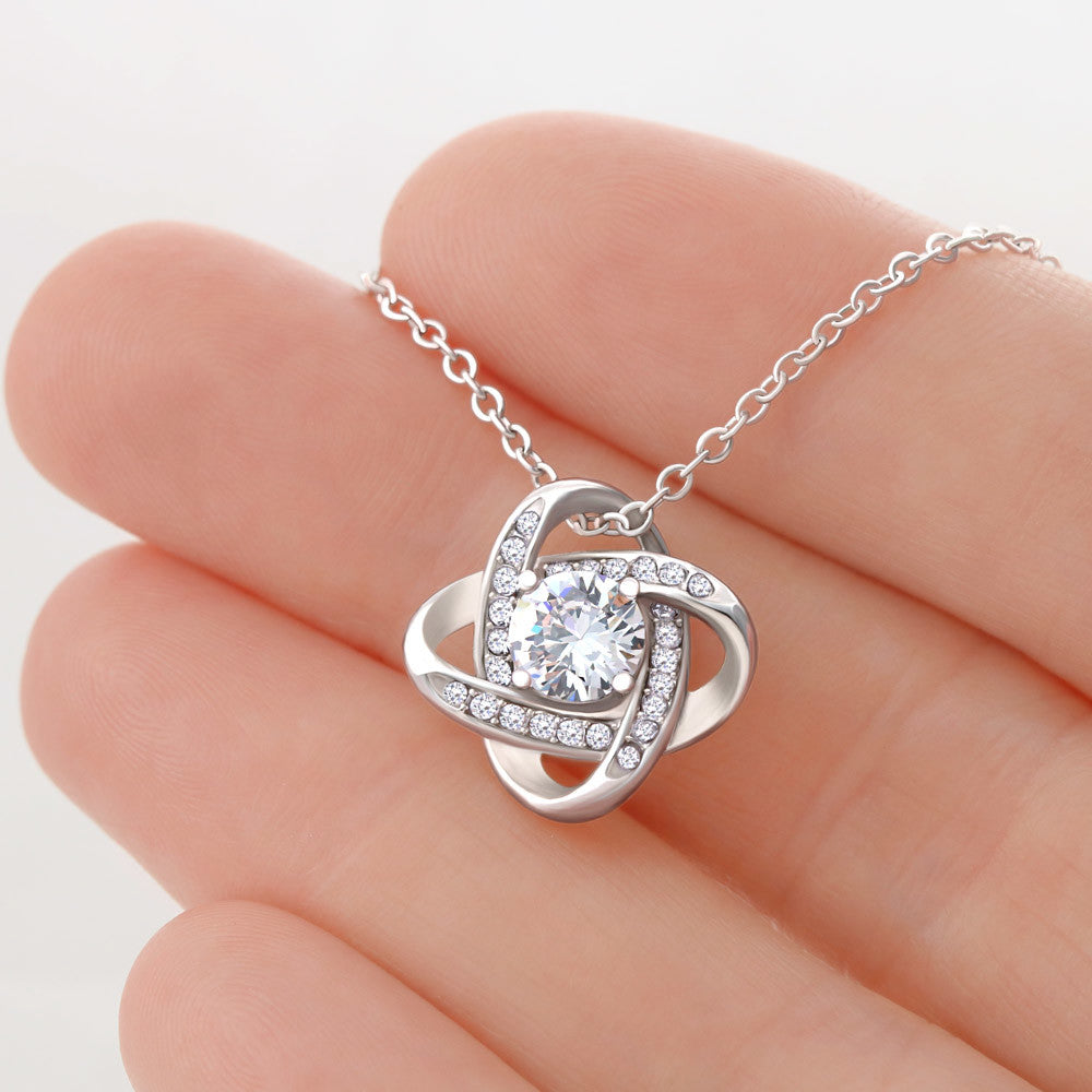 To My Daughter - Love Dad - Beautiful Gift Set - Love Knot Necklace -DLK021