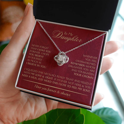 To My Daughter - Love Dad - Beautiful Gift Set - Love Knot Necklace -DLK005