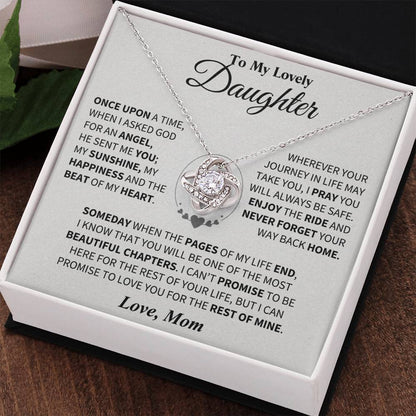 To My Daughter - Love Dad - Beautiful Gift Set - Love Knot Necklace -DLK012
