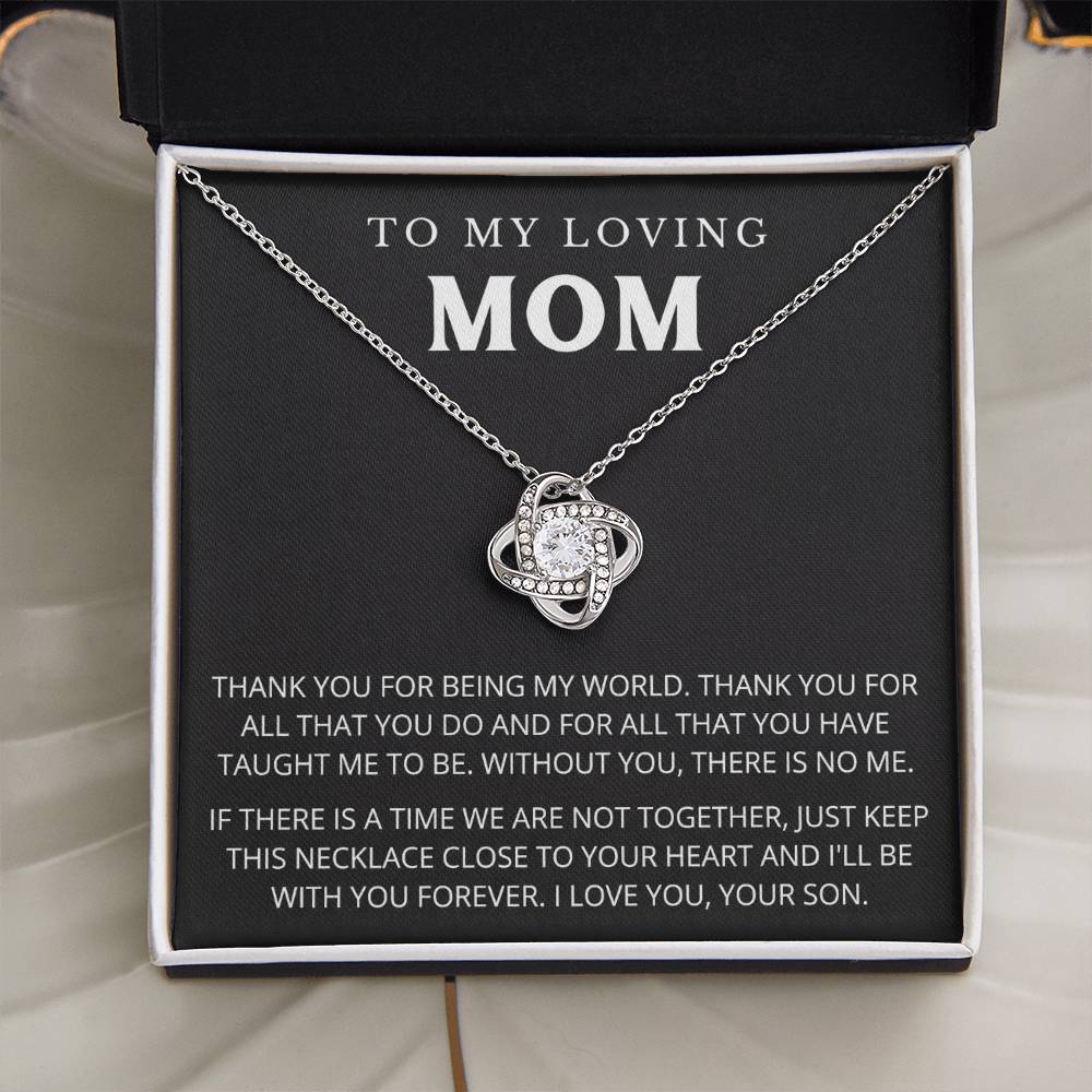 To My Mom - Beautiful Gift Set - Love Knot Necklace -MLK005