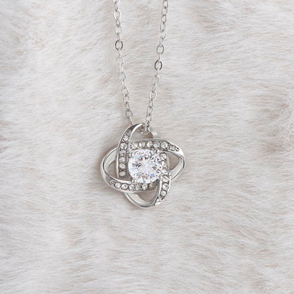 To My Daughter - Love Dad - Beautiful Gift Set - Love Knot Necklace -DLK017