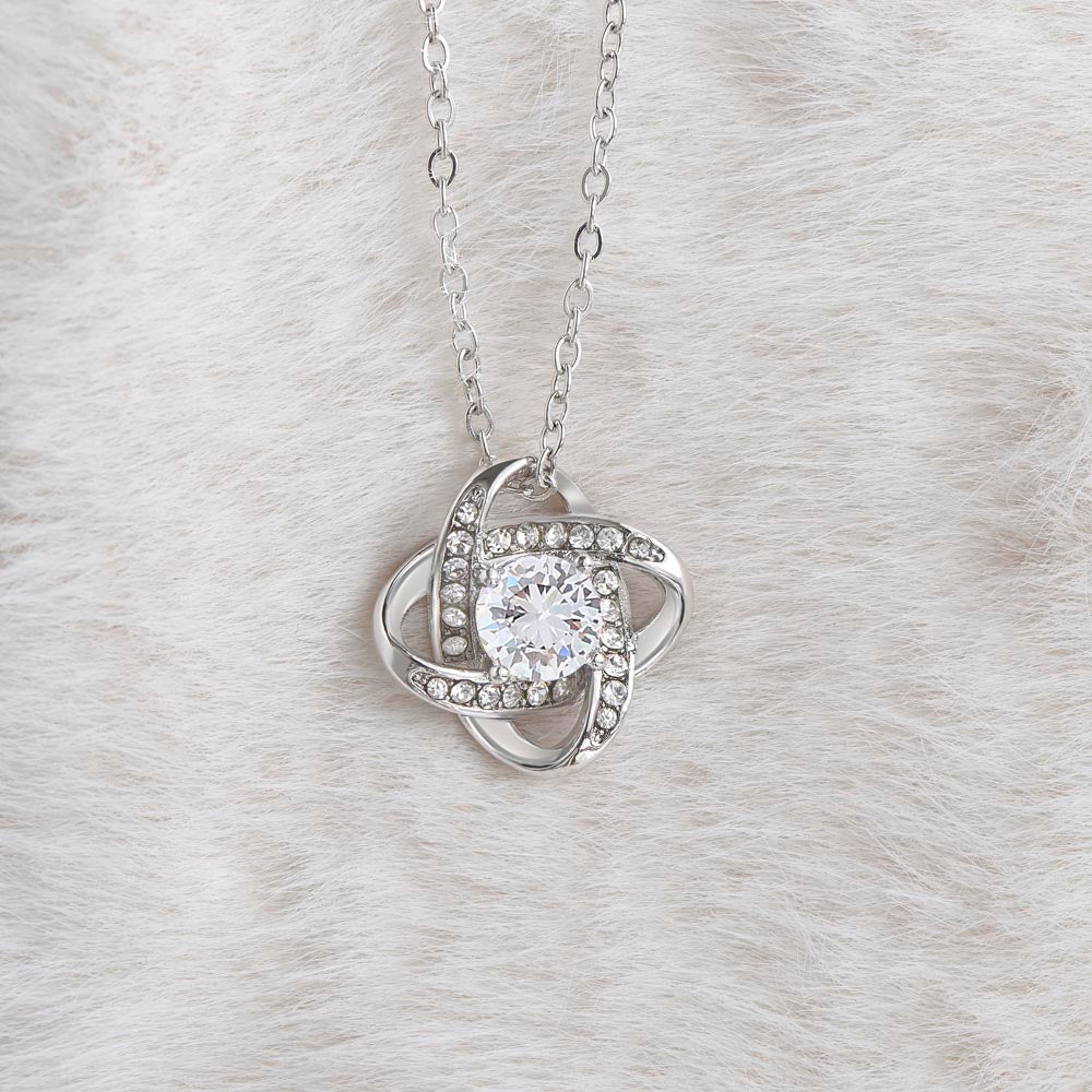 To My Daughter - Love Dad - Beautiful Gift Set - Love Knot Necklace -DLK003