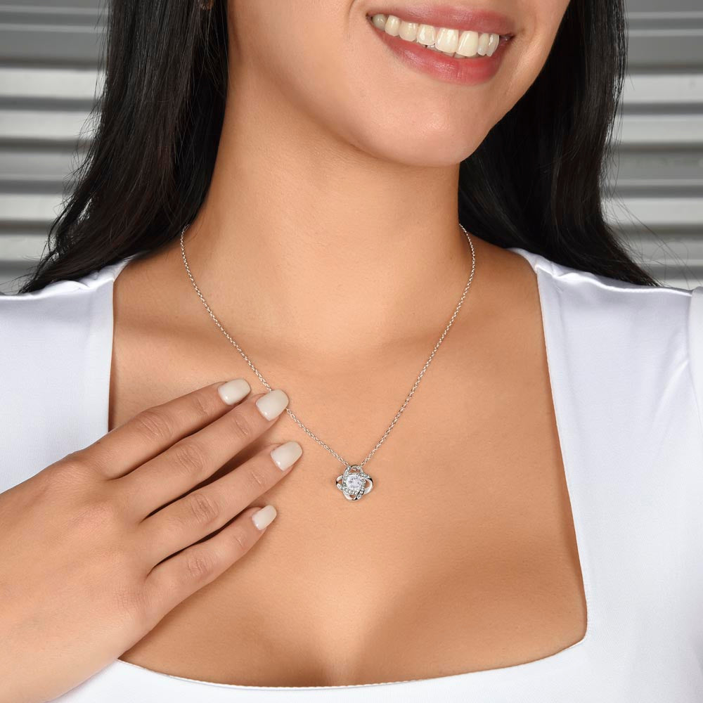 To My Daughter - Love Dad - Beautiful Gift Set - Love Knot Necklace -DLK012