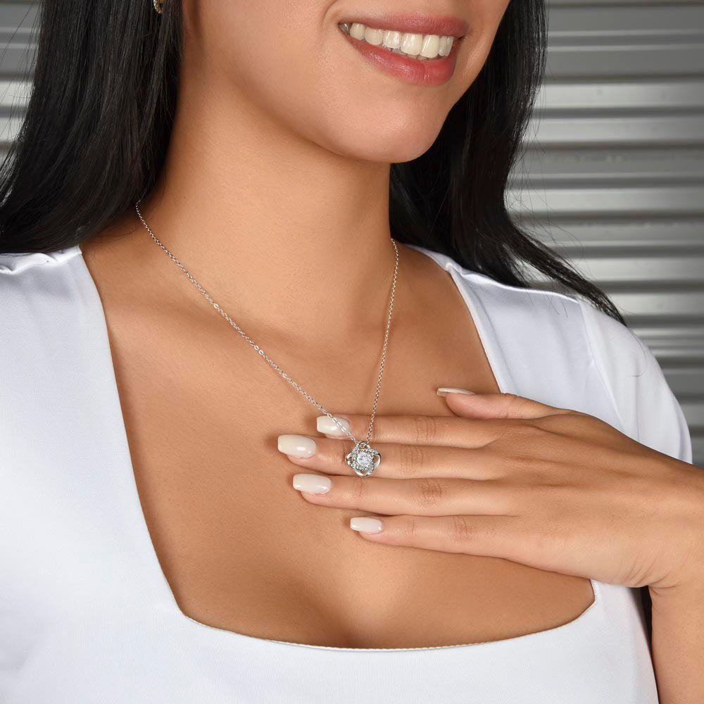 To My Mom - Beautiful Gift Set - Love Knot Necklace -MLK003
