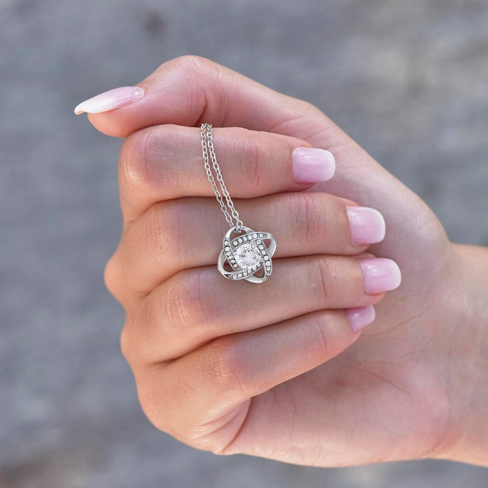 To My Daughter - Love Dad - Beautiful Gift Set - Love Knot Necklace -DLK002