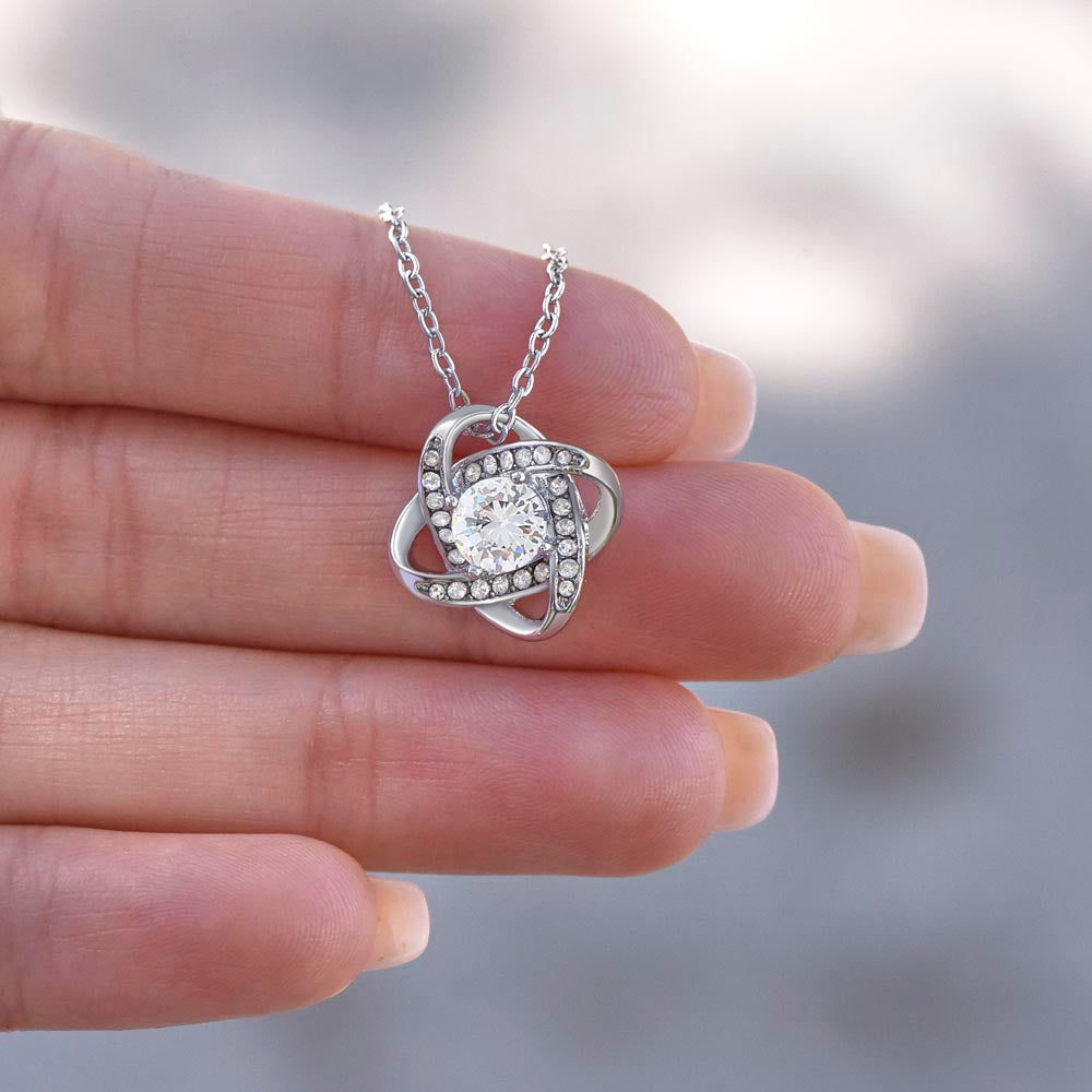 To My Daughter - Love Dad - Beautiful Gift Set - Love Knot Necklace -DLK003