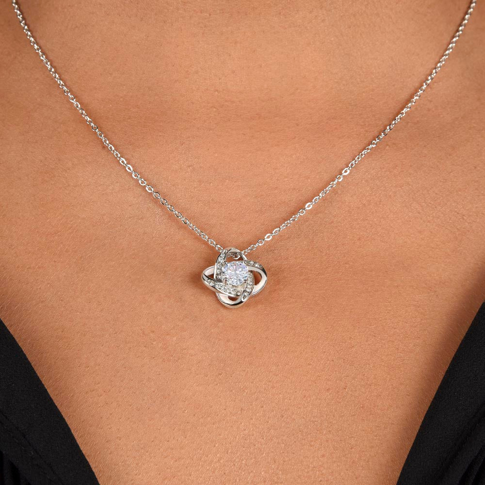 To My Daughter - Love Dad - Beautiful Gift Set - Love Knot Necklace -DLK010
