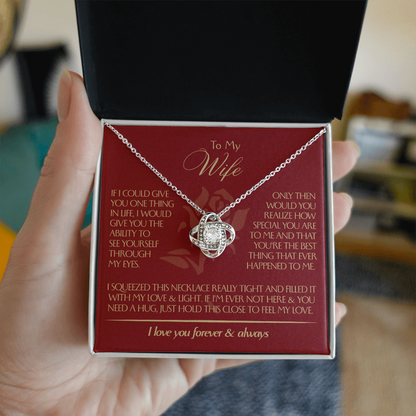 To My Wife - Beautiful Gift Set - Love Knot Necklace - WLKL001