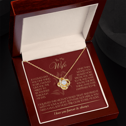 To My Wife - Beautiful Gift Set - Love Knot Necklace - WLKL001
