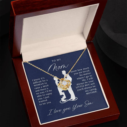 To My Mom - Beautiful Gift Set - Love Knot Necklace -MLK002