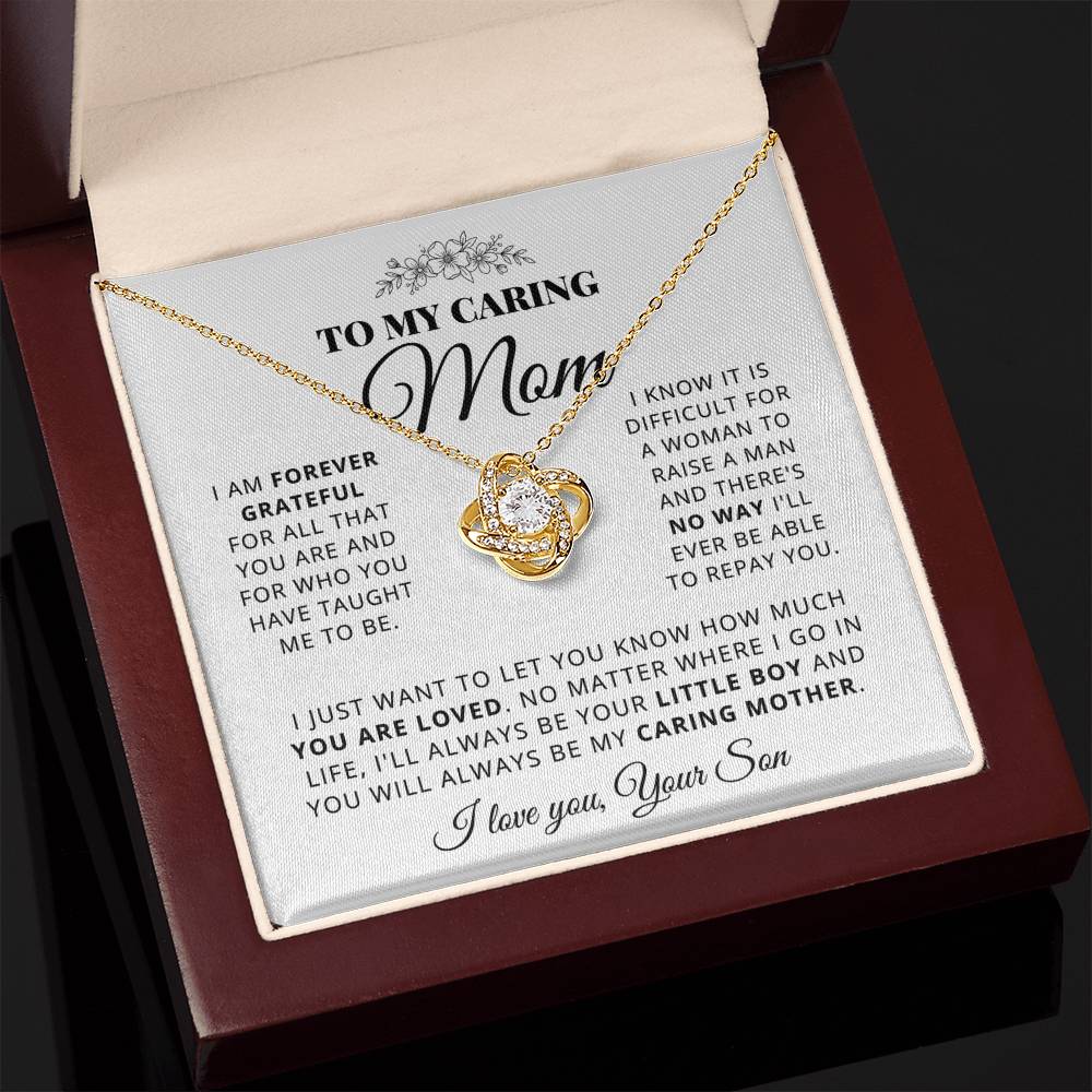 To My Mom - Beautiful Gift Set - Love Knot Necklace -MLK003