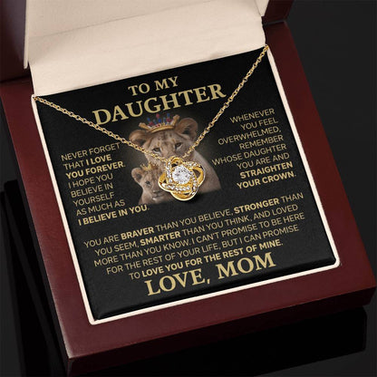 To My Daughter - Love Dad - Beautiful Gift Set - Love Knot Necklace -DLK015