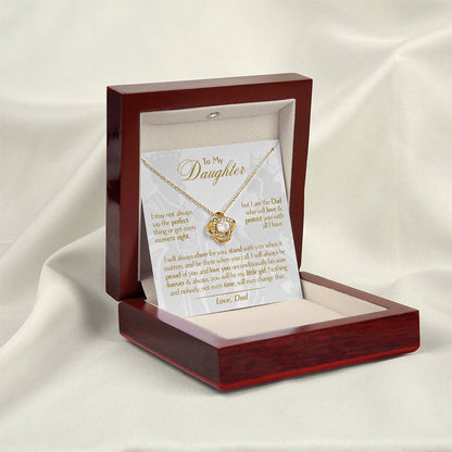 To My Daughter - Love Dad - Beautiful Gift Set - Love Knot Necklace -DLK006