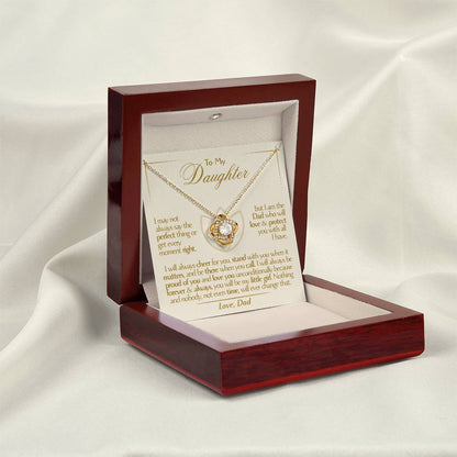 To My Daughter - Love Dad - Beautiful Gift Set - Love Knot Necklace -DLK010