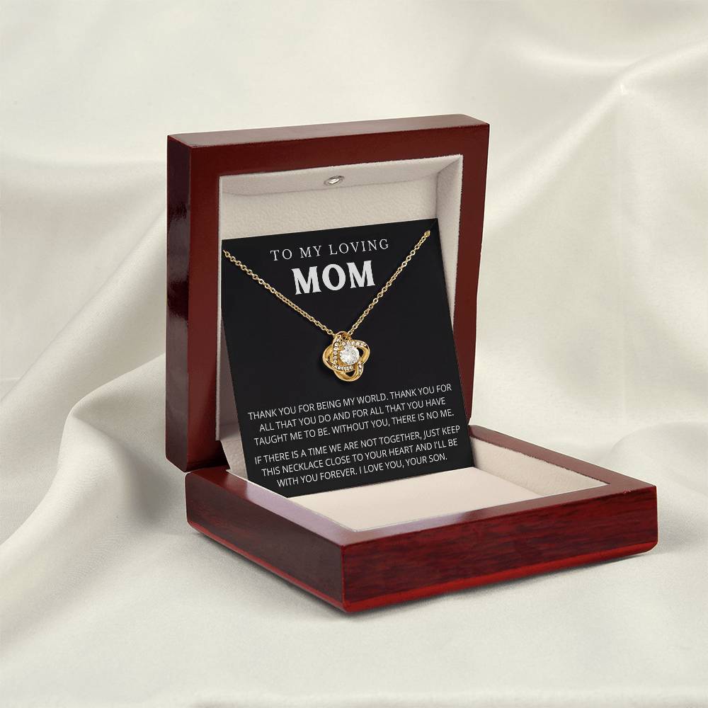 To My Mom - Beautiful Gift Set - Love Knot Necklace -MLK005
