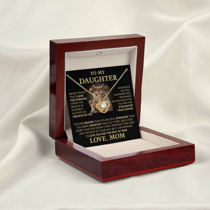 To My Daughter - Love Dad - Beautiful Gift Set - Love Knot Necklace -DLK015