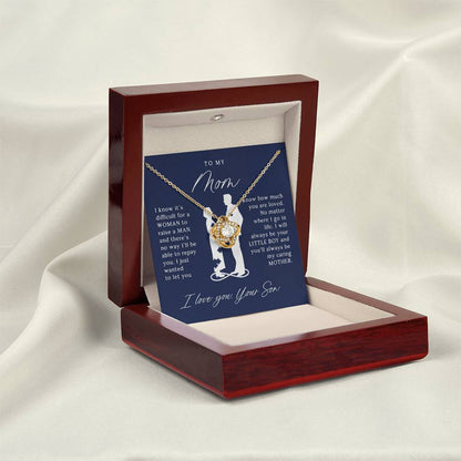 To My Mom - Beautiful Gift Set - Love Knot Necklace -MLK002