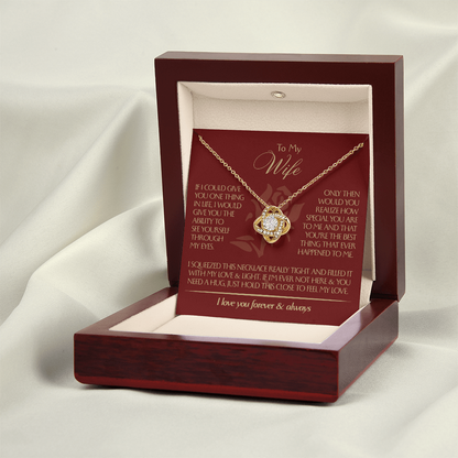 To My Wife - Beautiful Gift Set - Love Knot Necklace - WLKL001
