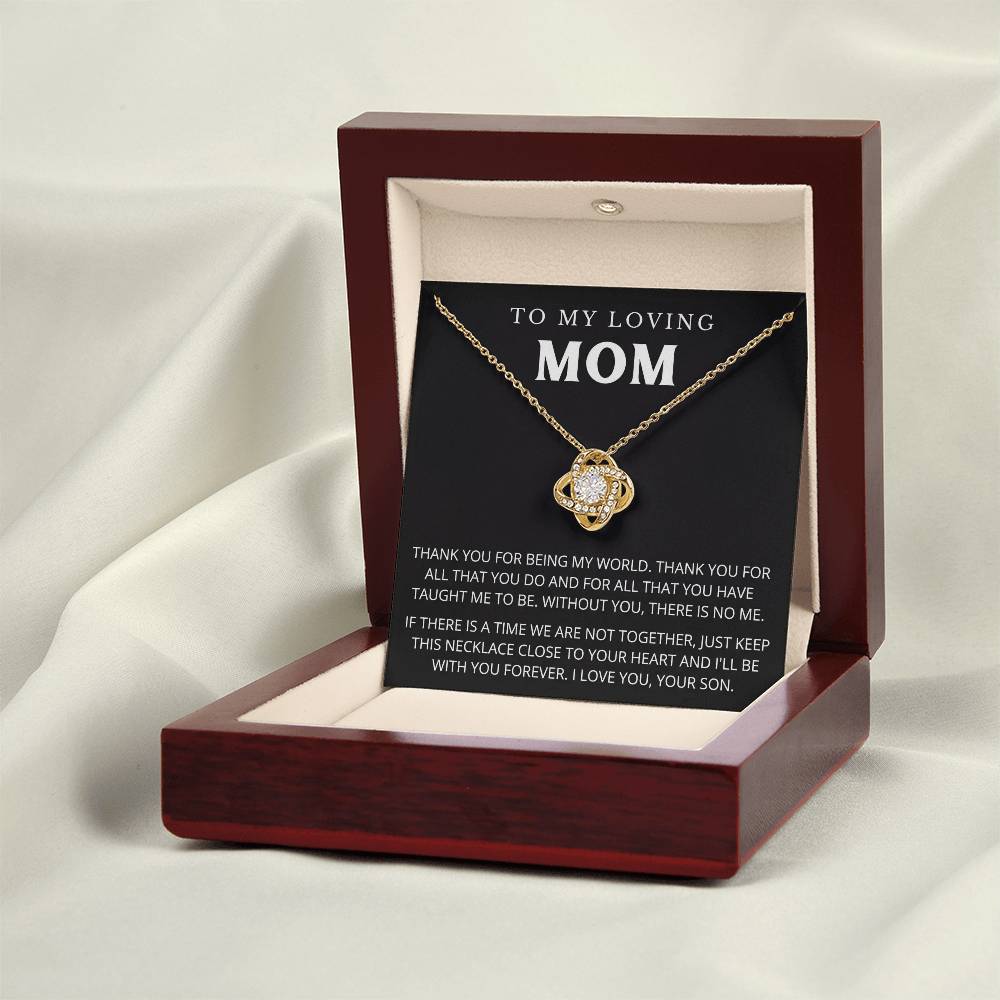 To My Mom - Beautiful Gift Set - Love Knot Necklace -MLK005