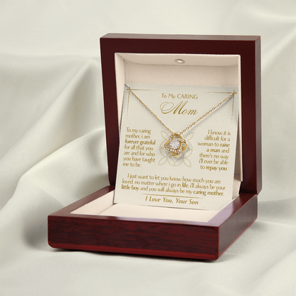 To My Mom - Beautiful Gift Set - Love Knot Necklace -MLK001