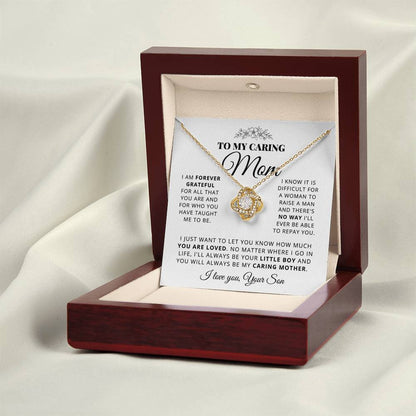 To My Mom - Beautiful Gift Set - Love Knot Necklace -MLK003
