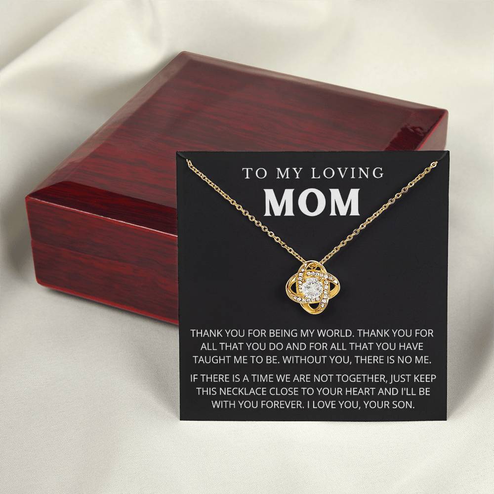 To My Mom - Beautiful Gift Set - Love Knot Necklace -MLK005
