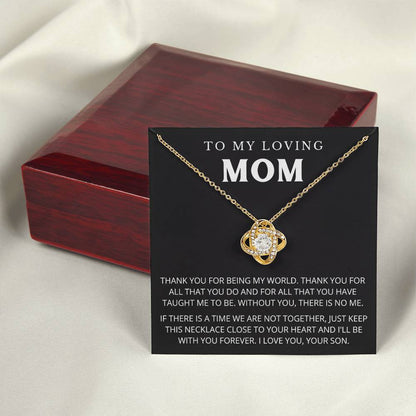 To My Mom - Beautiful Gift Set - Love Knot Necklace -MLK005