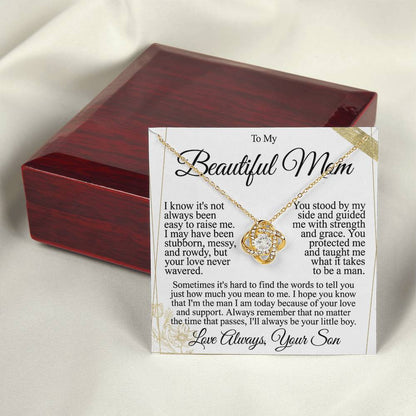 To My Mom - Beautiful Gift Set - Love Knot Necklace -MLK004