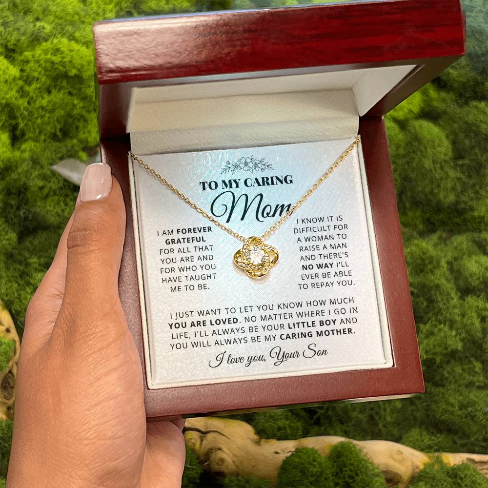 To My Mom - Beautiful Gift Set - Love Knot Necklace -MLK003