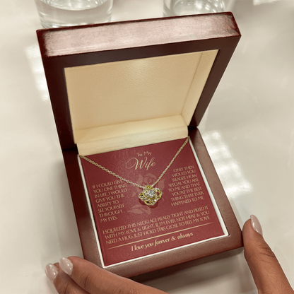 To My Wife - Beautiful Gift Set - Love Knot Necklace - WLKL001