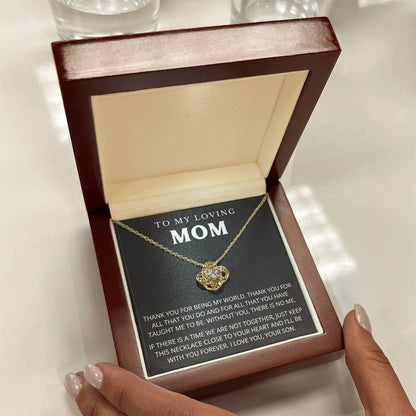To My Mom - Beautiful Gift Set - Love Knot Necklace -MLK005