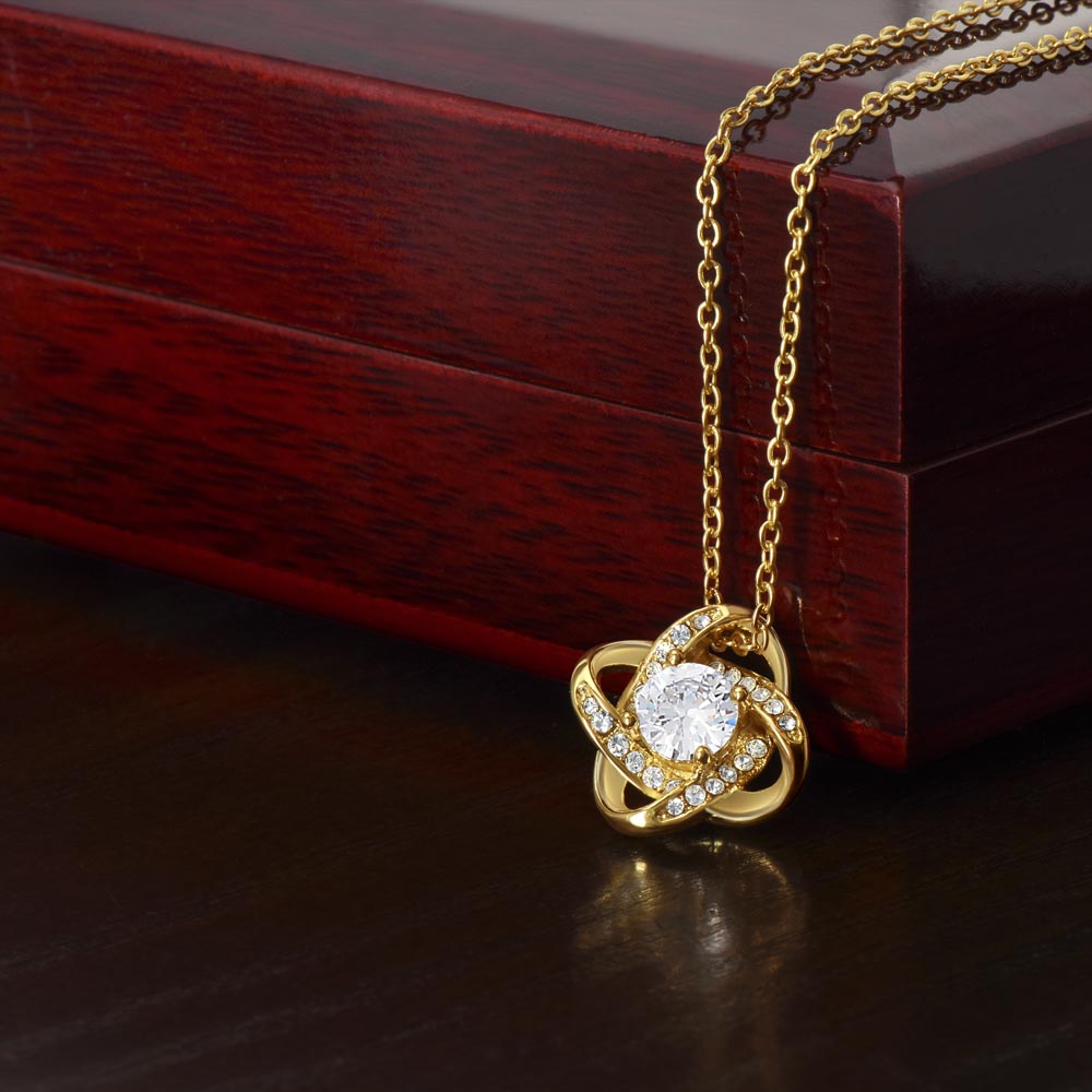 To My Daughter - Love Dad - Beautiful Gift Set - Love Knot Necklace -DLK021