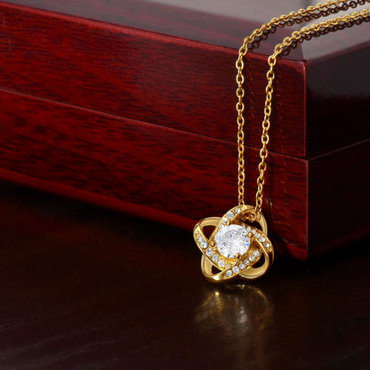 To My Daughter - Love Dad - Beautiful Gift Set - Love Knot Necklace -DLK023
