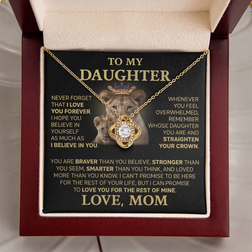 To My Daughter - Love Dad - Beautiful Gift Set - Love Knot Necklace -DLK015