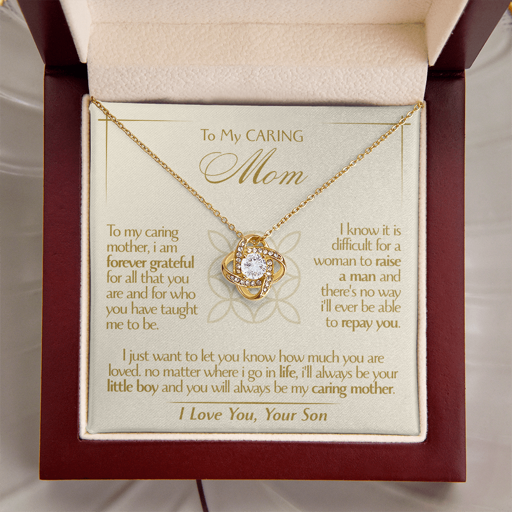To My Mom - Beautiful Gift Set - Love Knot Necklace -MLK001