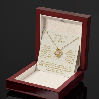 To My Mom - Beautiful Gift Set - Love Knot Necklace -MLK001