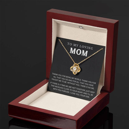 To My Mom - Beautiful Gift Set - Love Knot Necklace -MLK005